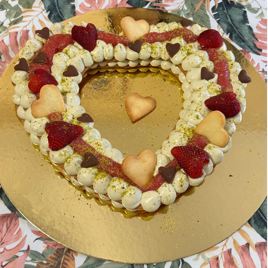 Pistachio & Strawberry Heart