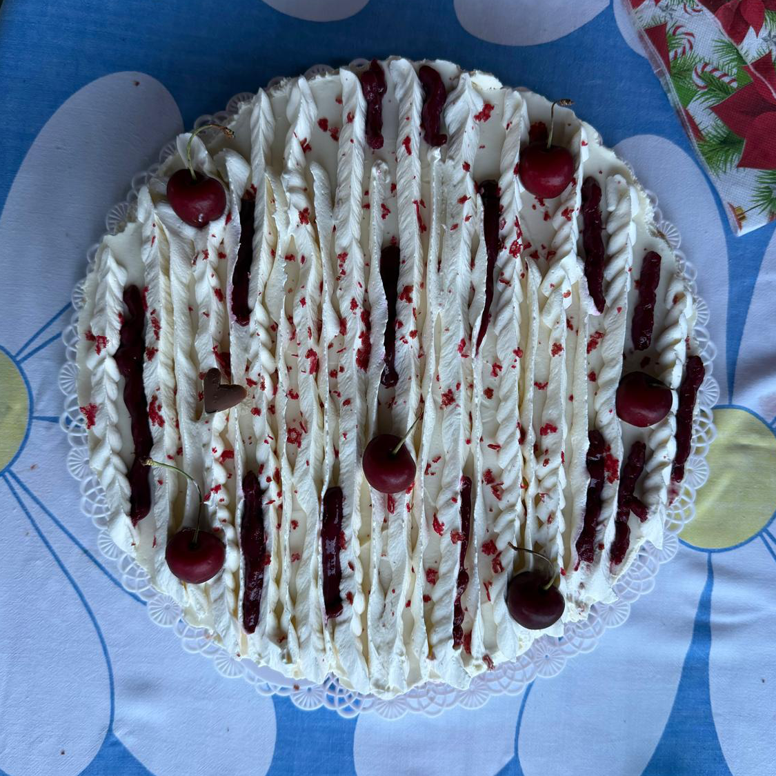 Cream & Cherry Cake